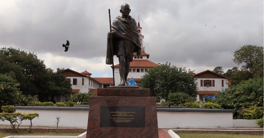 Statue of ‘racist’ Gandhi removed from University of Ghana